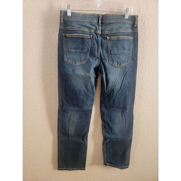 Arizona Advance Flex 360 Boy's Dark Green Distressed Slim Fit Jeans 16Husky NWT - Picture 2 of 3